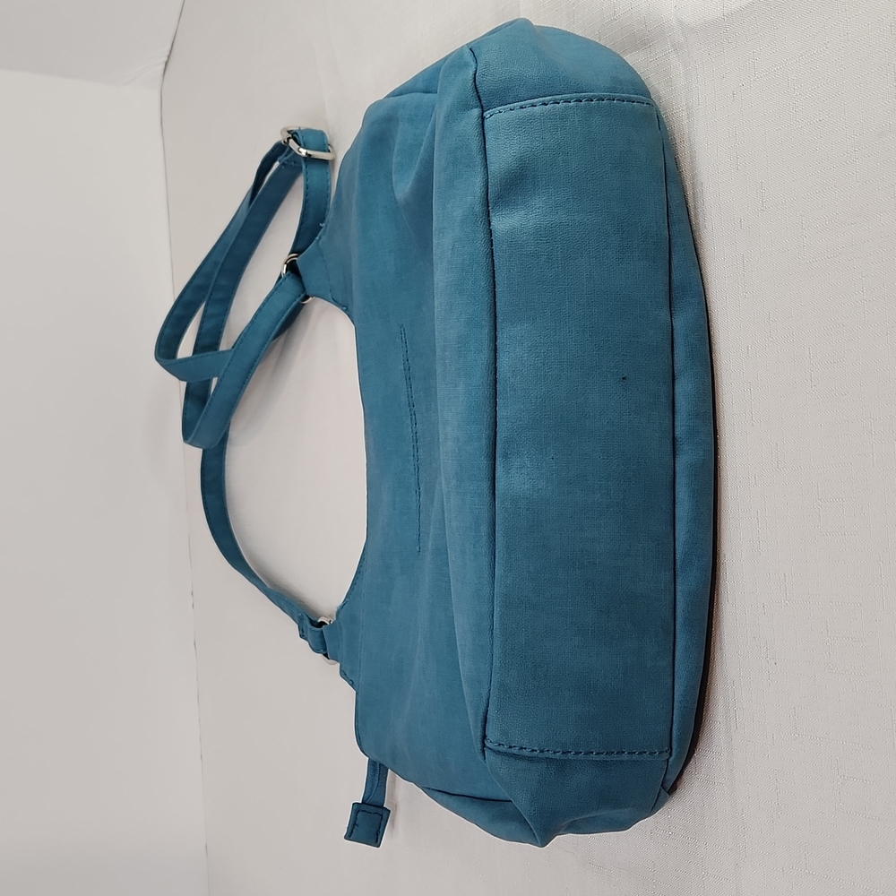 Multisac vegan blue crossbody bag. Size 10 X 9". - Picture 5 of 11